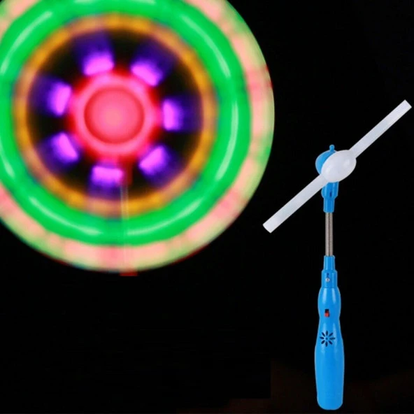 2 ADET MAVİ LED IŞIKLI DEĞİRMEN IŞIK SESLİ IŞIKLI UFO IŞIK 2 PCS BLUE FLASHİNG LİGHT UP LED SPİNNİNG ürün görseli