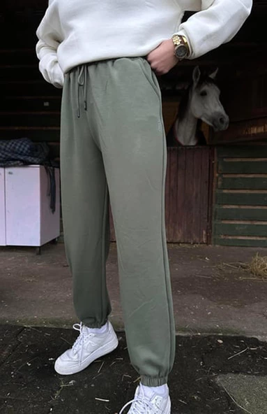 Vogsign 383 Kadın Oysho Manşetli Cepli Tek Alt Eşofman - 9