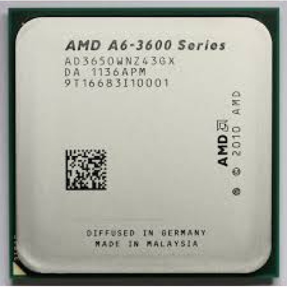AMD A6-Series A6-3650 A6 3650 2.6 GHz dört çekirdekli işlemci işlemci AD3650WNZ43GX soket FM1 - 2