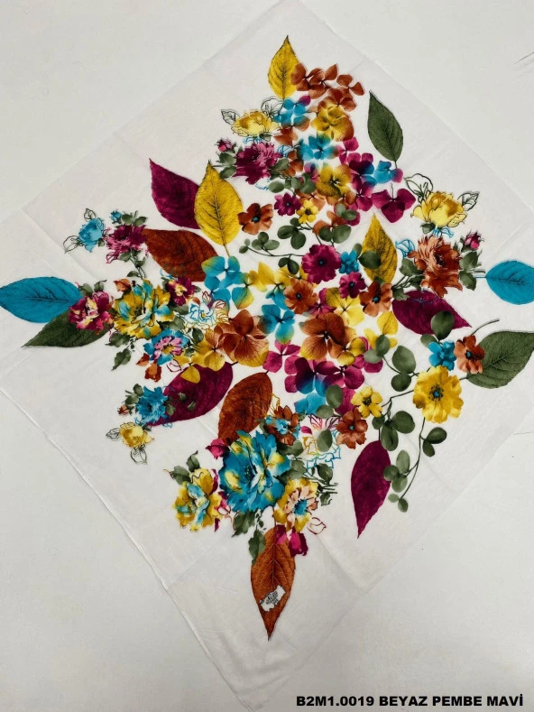 DESENLİ OYALIK 100 CM BEYAZ PEMBE MAVİ (B2M1)