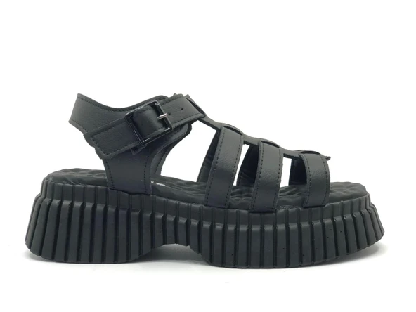 Feles Ortapedik Kalın Taban Kadın Sandalet - Resim 8