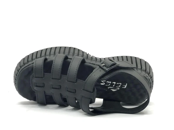 Feles Ortapedik Kalın Taban Kadın Sandalet - Resim 11