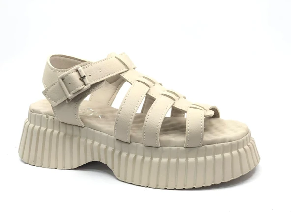 Feles Ortapedik Kalın Taban Kadın Sandalet - Resim 2