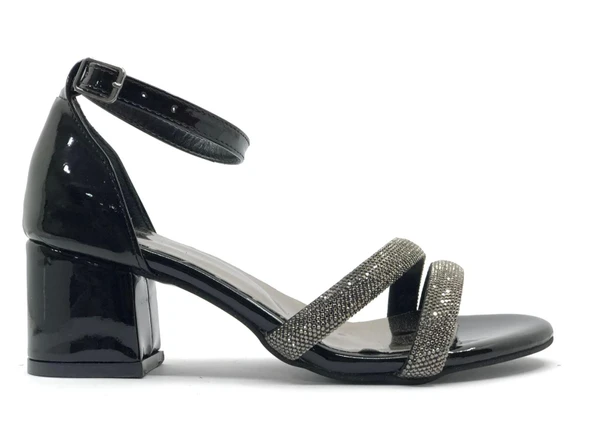 Mehtap Çift Şerit Taşlı 5 cm Kadın Topuklu Ayakkabı - Resim 21