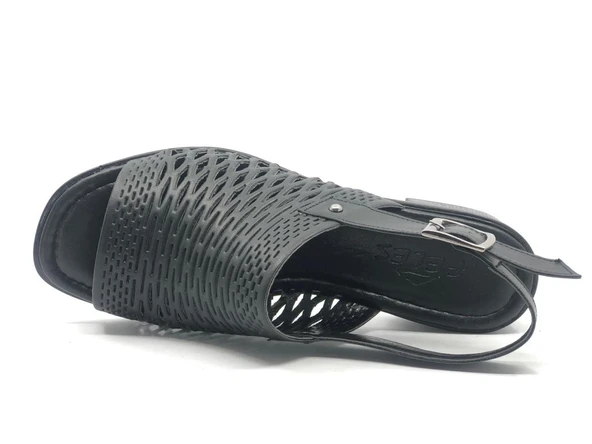 Feles Ortapedik Lazer Detaylı Kadın Sandalet Ayakkabı - 6