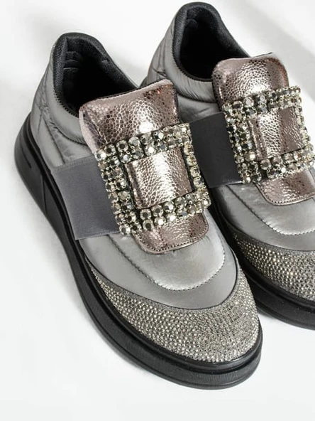 Feles Taş Detay Sneakers Kadın Spor Ayakkabı - 6