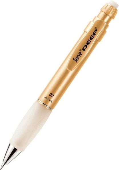 Serve Deep Mekanik Uçlu Kalem 0.7  mm Metalik Asil Altın