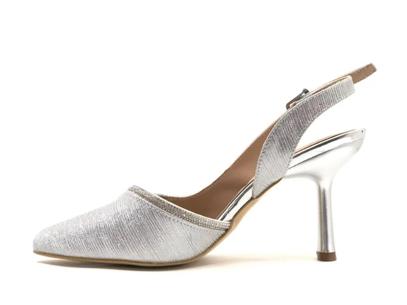Feles Saten Şerit Taşlı Arkası Açık Stiletto Kadın Topuklu Ayakkabı - 18