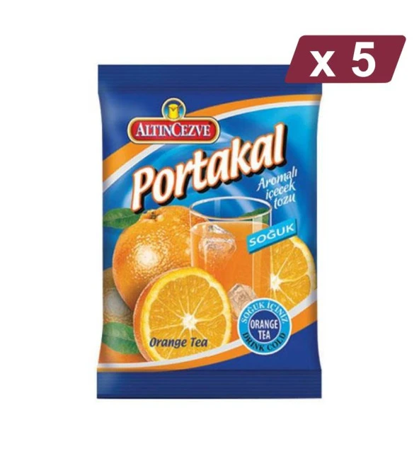 Altıncezve Portakal Aromalı İçecek Tozu - Soğuk 450 G - 5li PAKET