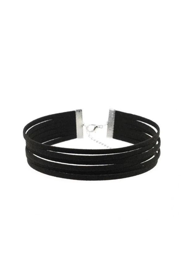 Siyah Renk Kadın Süet Choker