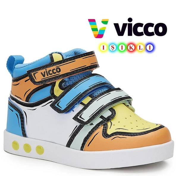 Vicco Dali Işıklı Ortopedik Taban Çocuk Boğazlı Spor Ayakkabı ürün görseli