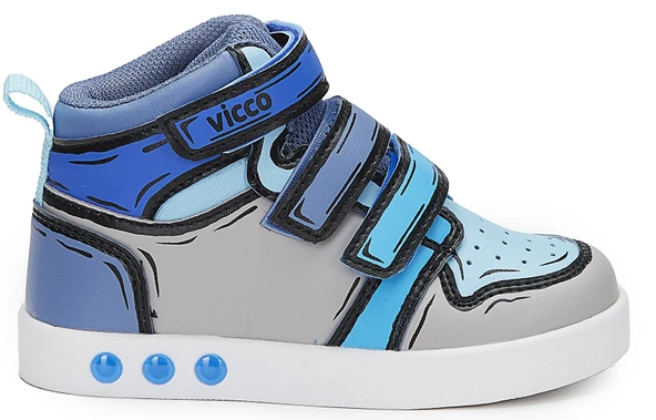 Vicco Dali Işıklı Ortopedik Taban Çocuk Boğazlı Spor Ayakkabı - Resim 5