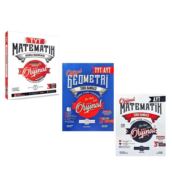 Orijinal TYT AYT Matematik ve Geometri Soru Bankası Seti 3 Kitap