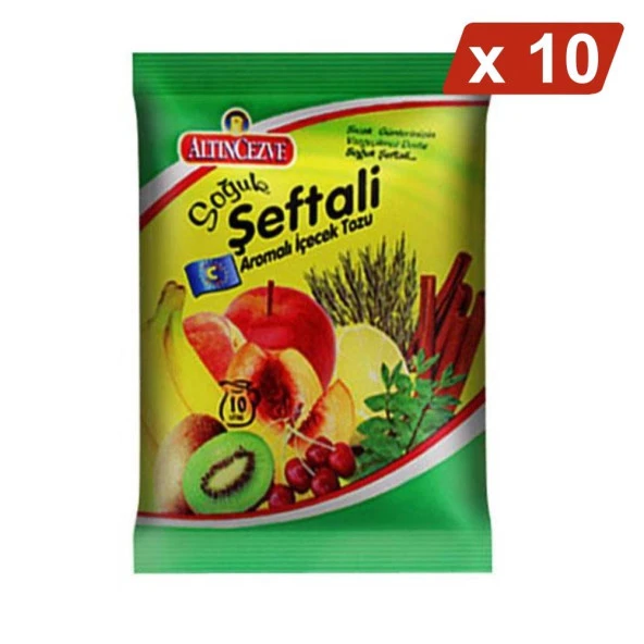 Altıncezve Şeftali Aromalı Toz İçecek 450 G - Soğuk - 10LU PAKET