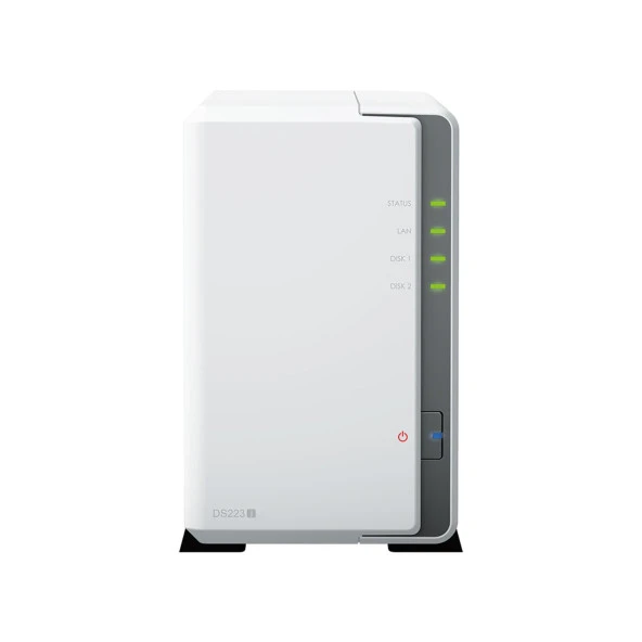 SYNOLOGY DS223J (2x22TB Desteği) RAID(0-1) NAS Depolama Ünitesi