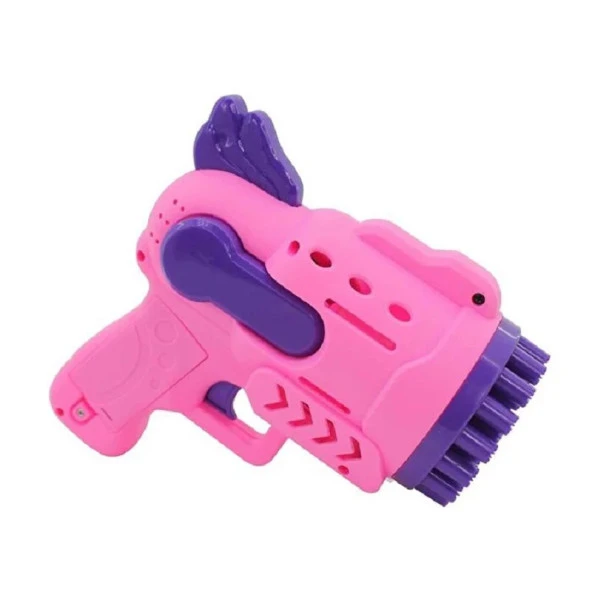2 ADET SARI PEMBE KÖPÜK TABANCASI 29 DELİKLİ ÇOKLU KÖPÜK ATAN TABANCA  2 SOLİSYON HEDİYE BUBBLES GUN - 3
