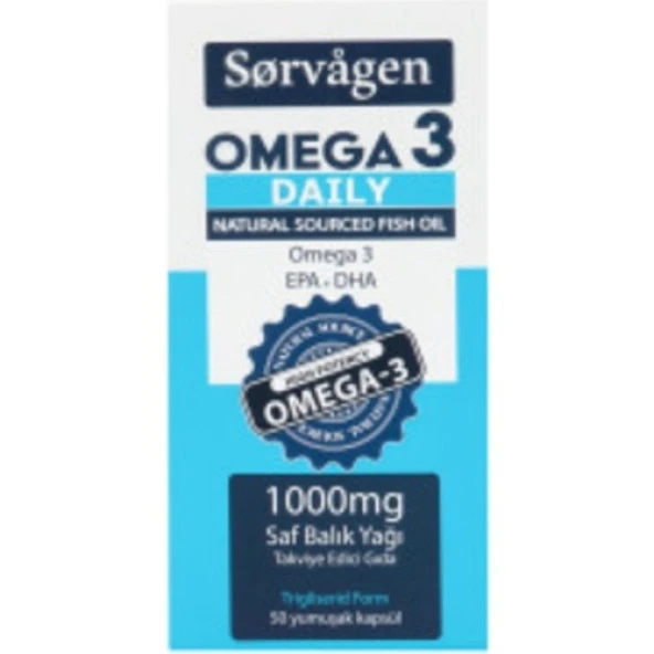 Sorvagen Omega 3 Daily 1000 Mg Balık Yağı 50 Kapsül