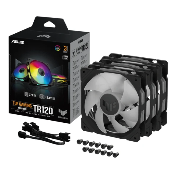 ASUS TUF TR120 SOGUTUCU KASA RADYATÖR FANI ADRESLENEBILIR ARGB 120MM 3 IN 1 - 2