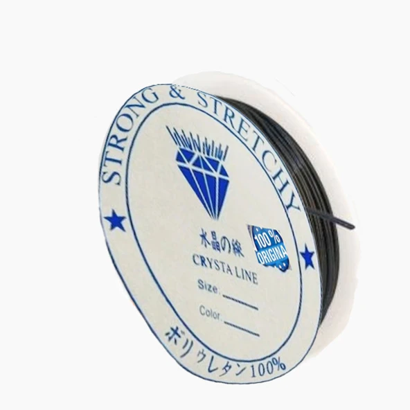 Esnek Misina İp Lastik 8 MM (50 Metre)  Siyah