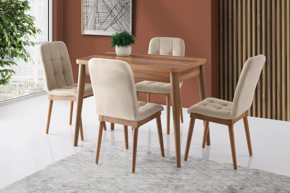 Erezoğulları Mobilya Damla Duru MDF Mutfak Masa Sandalye Takımı 60x100