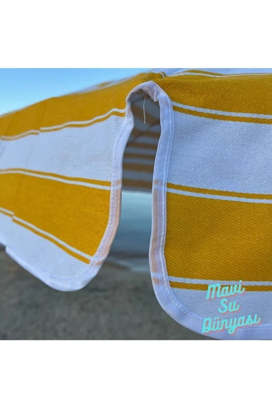 Plaj Şemsiyesi Pamuk Kumaş Deniz, Balkon, Bahçe Bidon Dahil 2 Metre, 10 Telli - 6