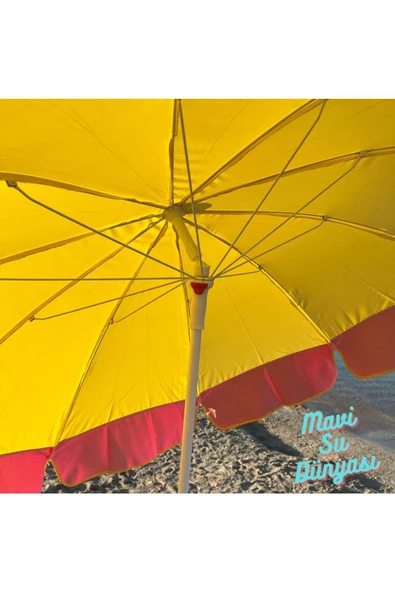 Plaj Şemsiyesi Deniz, Balkon, Bahçe Şemsiyesi Bidon Dahil 2 Metre, 10 Telli - 8