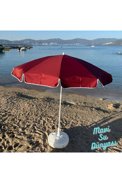 Plaj Şemsiyesi Deniz, Balkon, Bahçe Şemsiyesi Bidon Dahil 2 Metre, 10 Telli - 5