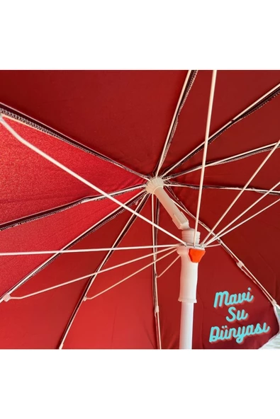 Plaj Şemsiyesi Deniz, Balkon, Bahçe Şemsiyesi Bidon Dahil 2 Metre, 10 Telli - 3