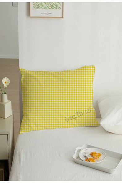 Ekose 50x70 Fermuarlı 2'li Yastık Kılıfı - 8