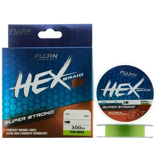 Fujin Hex Braid 8x 300mt Fluo Green PE İp Misina ürün görseli 1