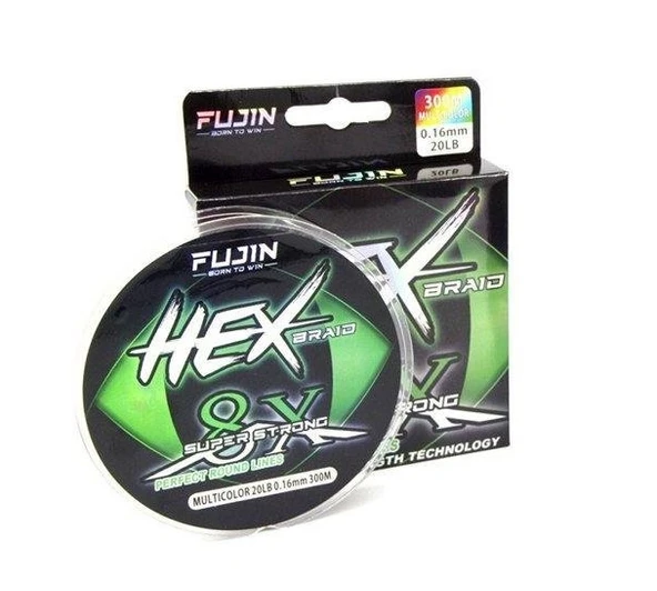 Fujin Hex Braid 8x 150mt Multi Color PE Örgü İp Misina