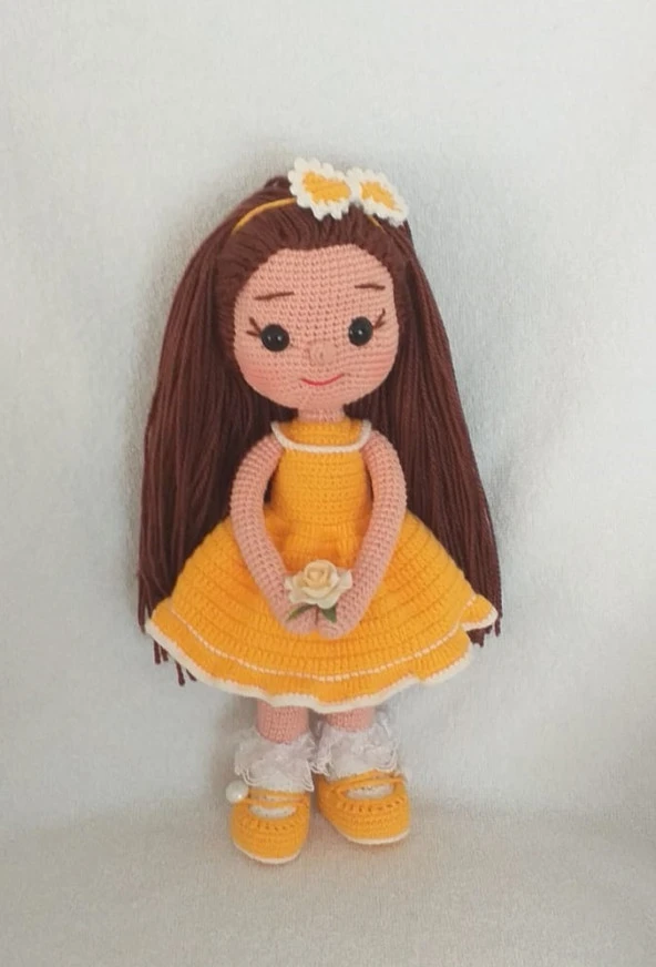 Sarı Fatoş Bebek Amigurumi Organik Oyuncak - 2