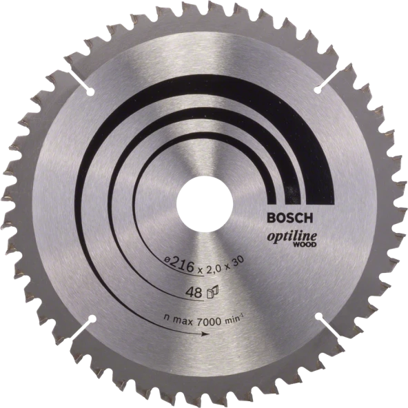 Bosch - Optiline Serisi Ahşap için Daire Testere Bıçağı B 216x30 mm-48 Diş