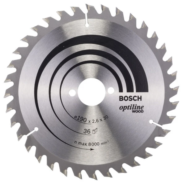 Bosch - Optiline Serisi Ahşap için Daire Testere Bıçağı 190*30 mm 36 Diş ürün görseli 1