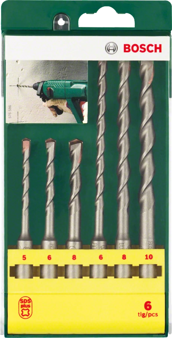 Bosch - SDS-Plus Kırıcı Delici Matkap Ucu Seti 6 Parça (5/6/8x110mm 6/8/10x160mm) - 2