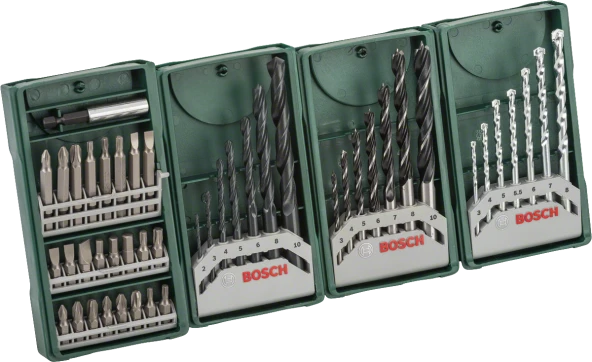 Bosch - X-Line Mini Ahşap, Beton, Metal, Vidalama Uçlu 3+1 Set