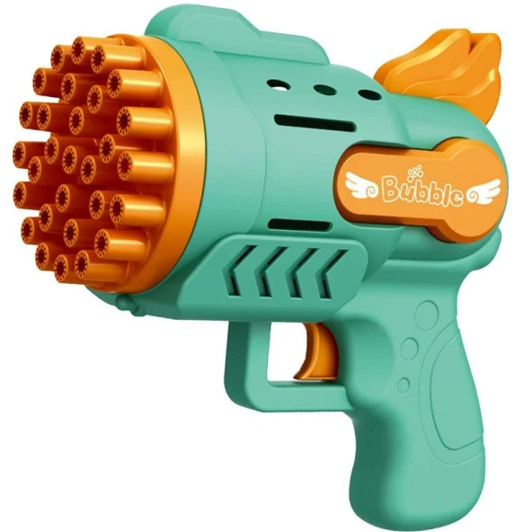 3 ADET MAVİ SARI PEMBE KÖPÜK TABANCASI 29 DELİKLİ ÇOKLU KÖPÜK ATAN TABANCA  6 SOLİSYONLU BUBBLES GUN - 2