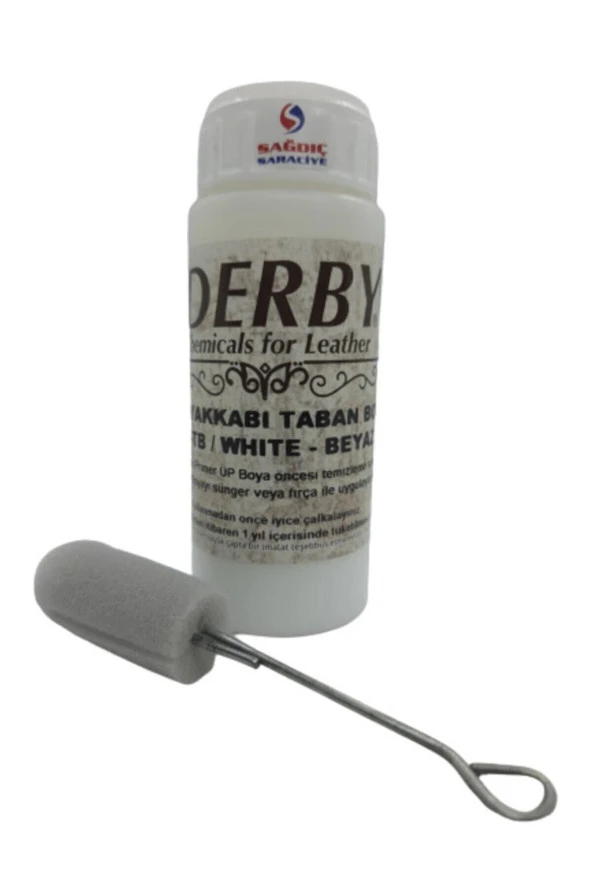 DERBY Beyaz Spor Ayakkabı Taban Boyası + Telli Sünger