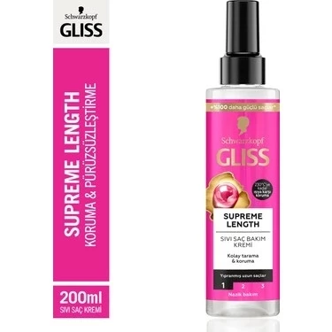 Gliss Sıvı Saç Kremi Supreme Length 200ml Tr