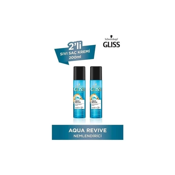 Gliss Sıvı Saç Kremi 200ml Aqua Revive Tr Paket 2li