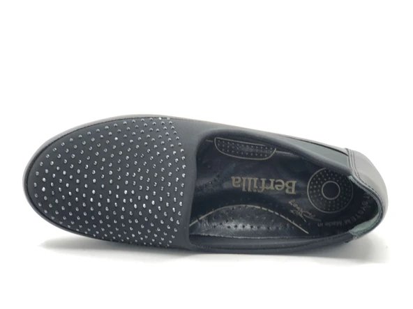 Berfilla Dr.Tavsiyeli İçi %100 Deri Anne Kadın Babet Ayakkabı - 4