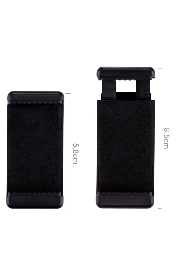 Tripod Monopod Selfie Çubuğu ve Göğüs Askısı İçin Telefon Tutucu Aparat + Kısa Bağlantı - 5