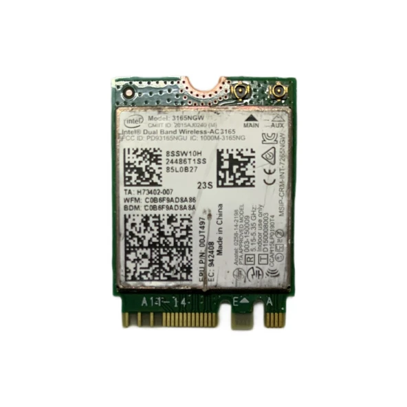 LENOVO İntel 3165NGW THİNKPAD E480, E580, L560, P50,  P50s, P70, T460, T460s, T560, X1 Carbon Gen 4, X1 Tablet Gen 1,  X1 Yoga Gen 1, X260, Yoga 260 Wirelles Card ürün görseli 1