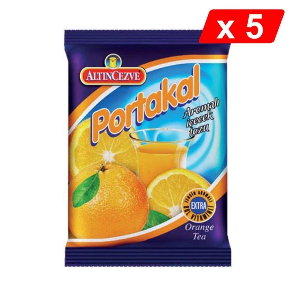 Altıncezve Portakal Aromalı İçecek Tozu 250 Gr - 5Lİ PAKET