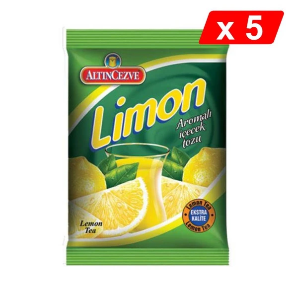 Altıncezve Limon Aromalı İçecek Tozu 250 Gr - 5Lİ PAKET