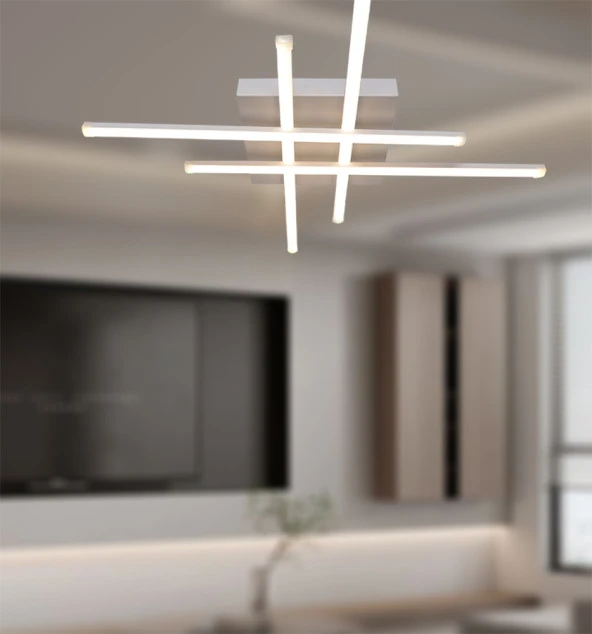 TT Aydınlatma TT036-BY  Hashtag Modeli Mat Beyaz Led Avize - 3