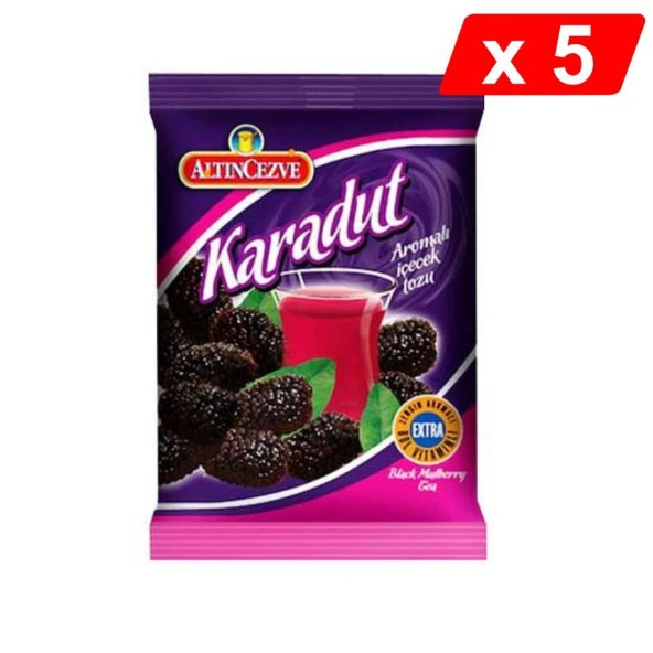 Altıncezve Karadut Aromalı İçecek Tozu 250 Gr - 5Lİ PAKET