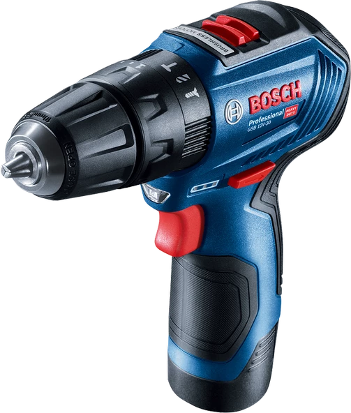Bosch GSB 12V-30 Çift Akülü 2 Ah Darbeli Vidalama Makinesi