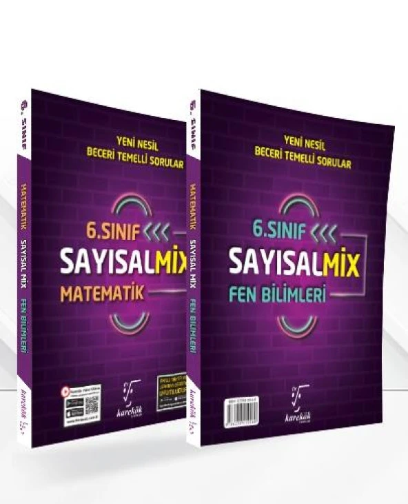6.Sınıf Fen Bilimleri ve Matematik Sayısal Mix Soru Bankası Karekök Yayınları