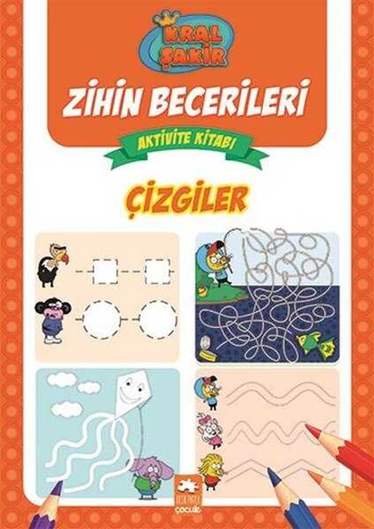 Çizgiler- Kral Şakir Zihin Becerileri Aktivite Kitabı Eksik Parça Yayınları